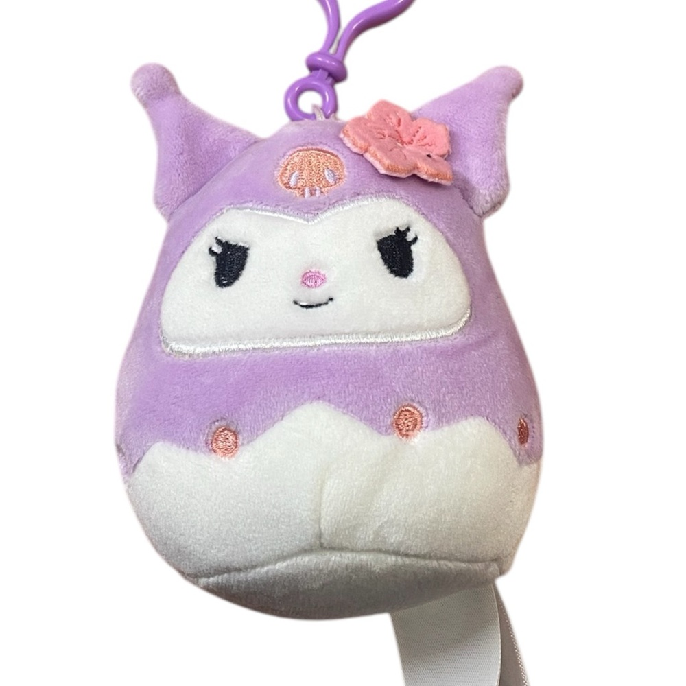 Squishmallow KUROMI - Hello Kitty and Friends 3” Plush Keychain